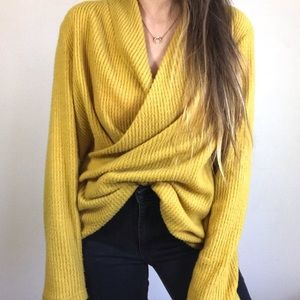 Anthropologie Pleione Marigold Mustard Wrap